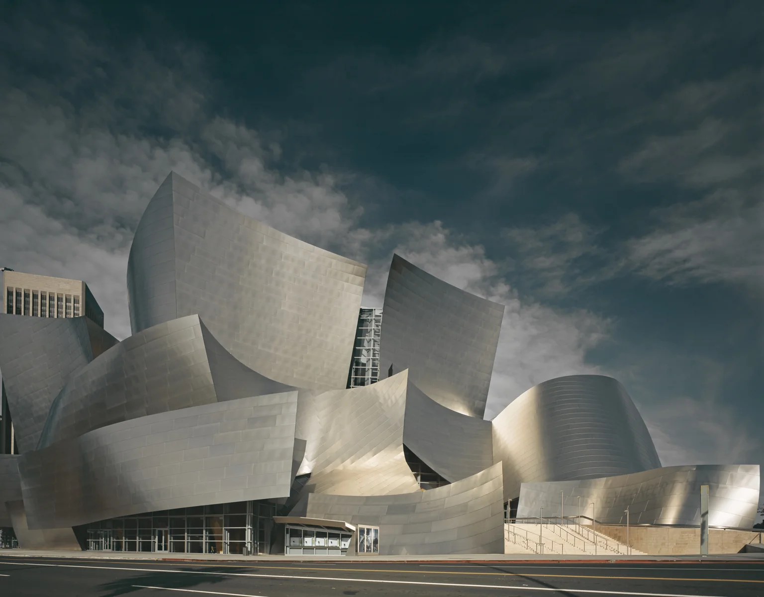 Sculptural concert hall architecture, selected from the supplied PDF